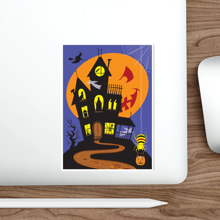 Halloween Night at the Haunted House Die-Cut Stickers (5 Sizes)
