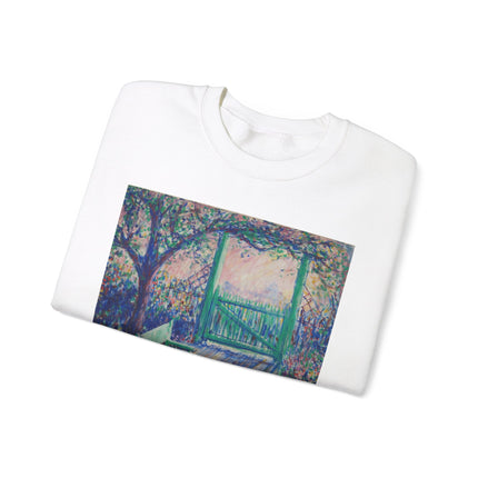 The Artist’s Garden (The Green Chair) by Theodore Earl Butler Heavy Blend™ Crewneck Sweatshirt