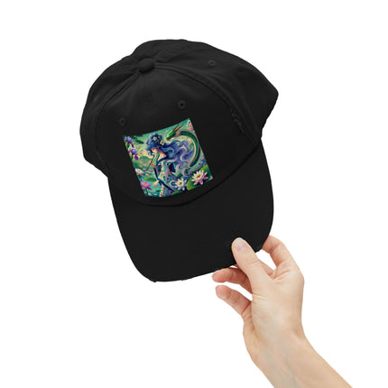 Fairy of the Koi Pond Unisex Distressed Cap
