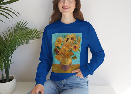 Vase with Twelve Sunflowers by Vincent Van Gogh Heavy Blend™ Crewneck Sweatshirt