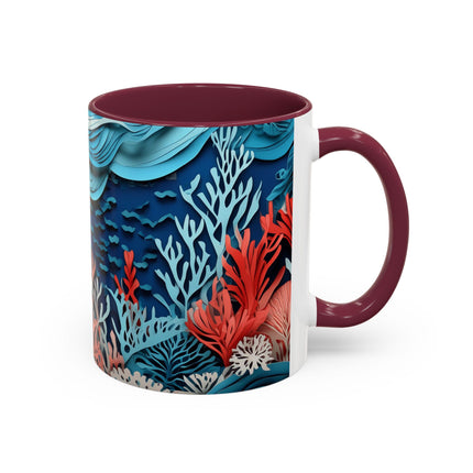 Enchanting Underwater Scene Colorful Mugs (11oz, 15oz)