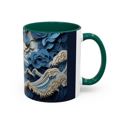 Dramatic Ocean with Crashing Waves Colorful Mugs (11oz, 15oz)