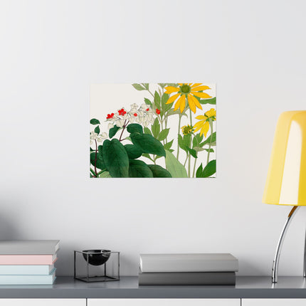 Clerodendrum & Rudbeckia by Tanigami Kônan Premium Matte Horizontal Posters