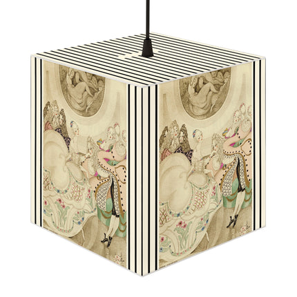 Sur talons rouges (On Red Heels) pl 01 by Gerda Wegener Light Cube Lamp
