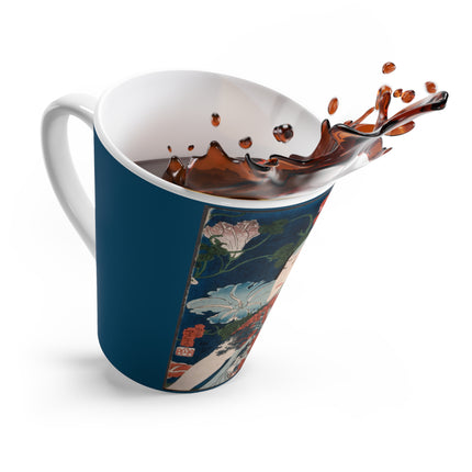 Modern Gallants with Morning Glories by Tsukioka Yoshitoshi Latte Mug