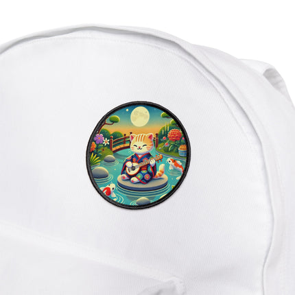 Melodic Kitten by the Koi Pond Iron-On Patches