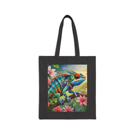 Camouflage Chameleon Cotton Canvas Tote Bag