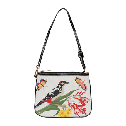 Woodpecker & Tulip Shoulder Bag – Spring Charm & Vibrant Nature