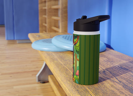 Stealthy Stripes Stainless Steel Water Bottle, Standard Lid