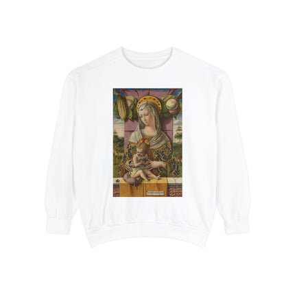 Madonna and Child by Carlo Crivelli Unisex Garment-Dyed Sweatshirt