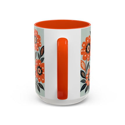🧳🌼 The Grand Floral Voyage Colorful Mug – Art Deco Travel Elegance