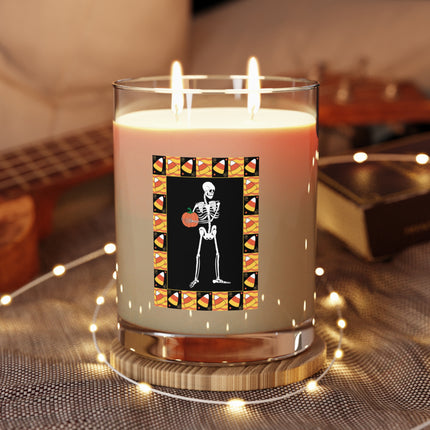 Candy Corn Skeleton Scented Candle - Full Glass, 11oz