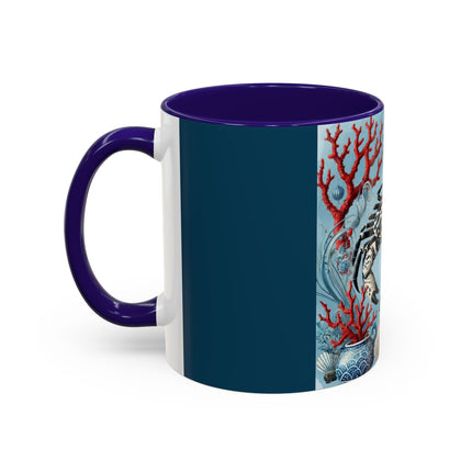 Spotted Crab & Pagoda Colorful Mug – Mystical Ocean & Asian Harmony