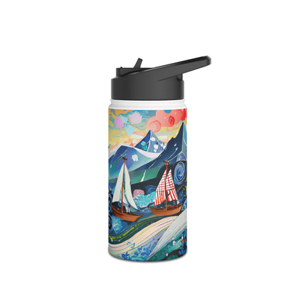 Nautical Patterns Stainless Steel Water Bottle