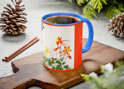 Aquilegia Flowers by Tanigami Kônan Colorful Mugs (11oz, 15oz)