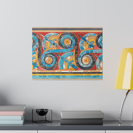 S-Spiral Frieze – Classical Greek Wall Motif on Canvas