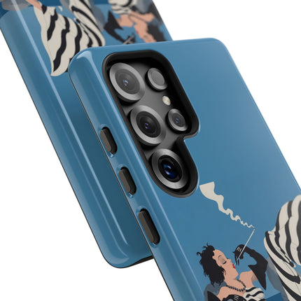 Art Deco Smoker Phone Case – Glamorous Lounging & Timeless Allure