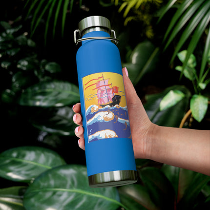 Golden Seas and Whimsical Dreams Copper Vacuum Insulated Bottle, 22oz