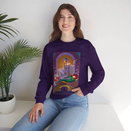 February & Amethyst (from the Gem Series) by Sofia Chiostri Heavy Blend™ Crewneck Sweatshirt