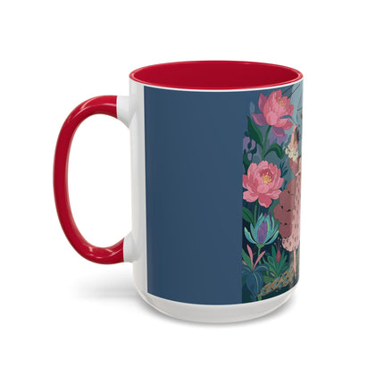 The Ladies And The Enchanted Macaw Colorful Mugs – Art Deco Botanical Elegance