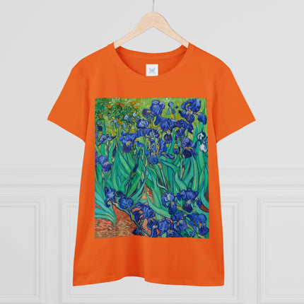 Irises by Van Gogh Women's Midweight Cotton Tee