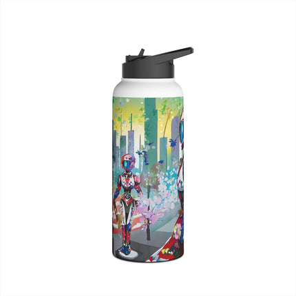 Fashion Cyberpunk CIA Robots Stainless Steel Water Bottle