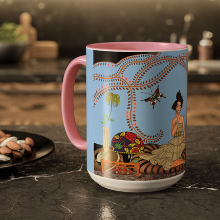 Minuit … ou l’appartement à la mode by George Barbier Colorful Mugs (11oz, 15oz)