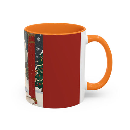 ❄️✨ The Winter Couture Promenade Colorful Mug – Art Deco Holiday Elegance