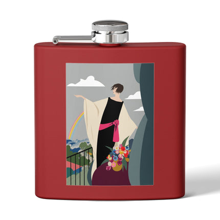 Rainbow Reverie Stainless Steel Flask – Elegant Renewal & Serene Beauty