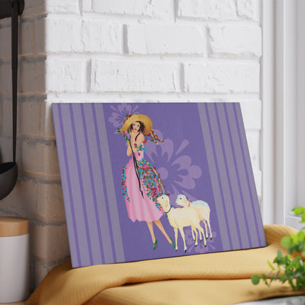 Easter Elegance Glass Cutting Board