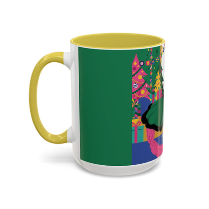 🎄🎁 The Emerald Christmas Belle Colorful Mug – Colorful Holiday Fashion Fantasy