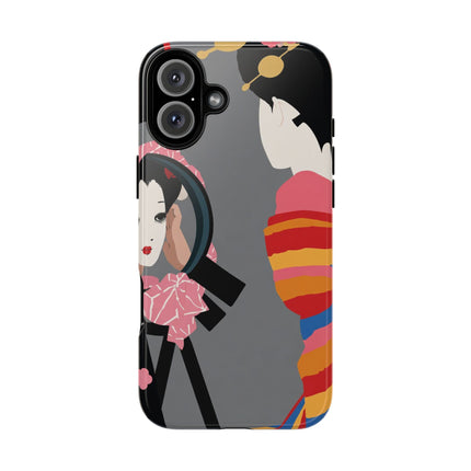 Geisha Mirror Phone Case – Elegant Reflection & Timeless Beauty