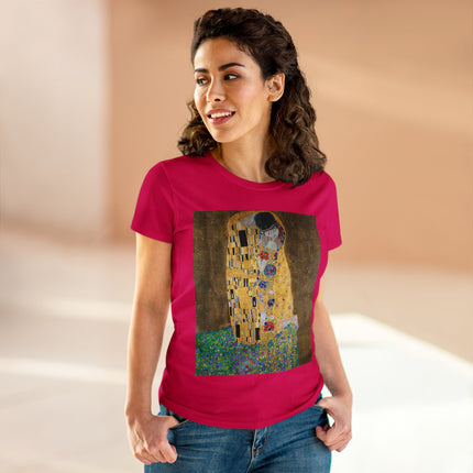 The Kiss by Gustav Klimt Women's Midweight Cotton Tee