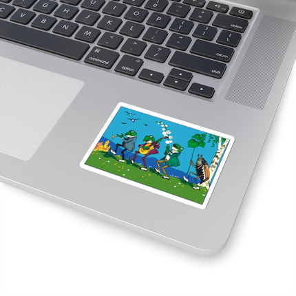 Frog and Beetle Band Kiss-Cut Stickers (4 Sizes)