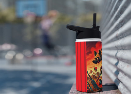 The Cunning Scavenger Stainless Steel Water Bottle, Standard Lid