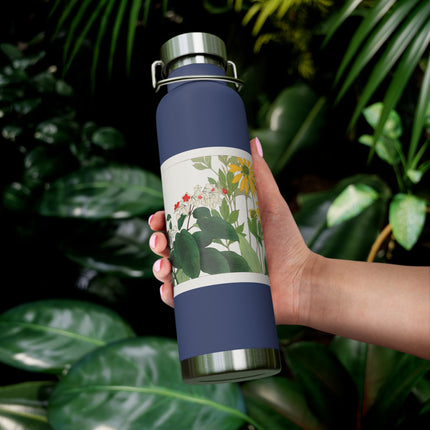 Clerodendrum & Rudbeckia by Tanigami Kônan Copper Vacuum Insulated Bottle, 22oz