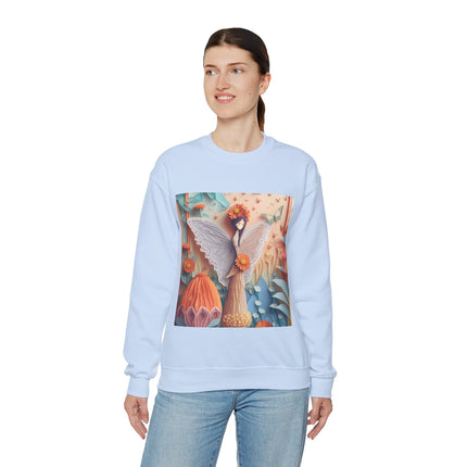 Zinnia Fairy Unisex Heavy Blend™ Crewneck Sweatshirt