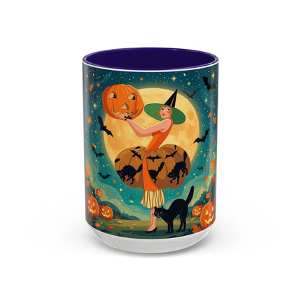 🦇🎃 The Witch Of Batwing Pumpkin Hollow Colorful Mug – Moonlit Halloween Charm