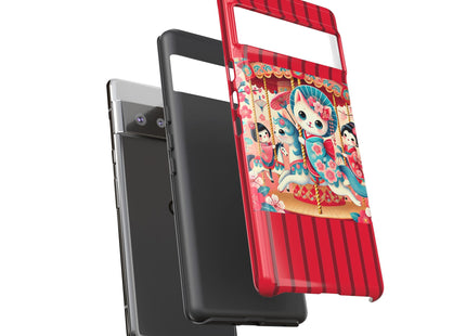 Geisha Kitten's Enchanted Carousel Phone Cases