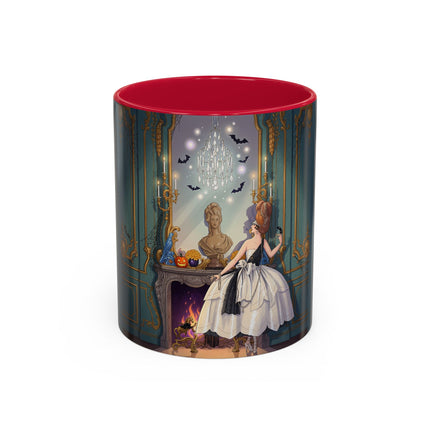 🕯️🎃 The Moonlit Manor Drawing Room Colorful Mug – Elegant Halloween Charm