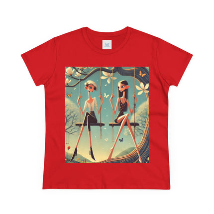 Whispers on the Spring Swing Cotton Tee