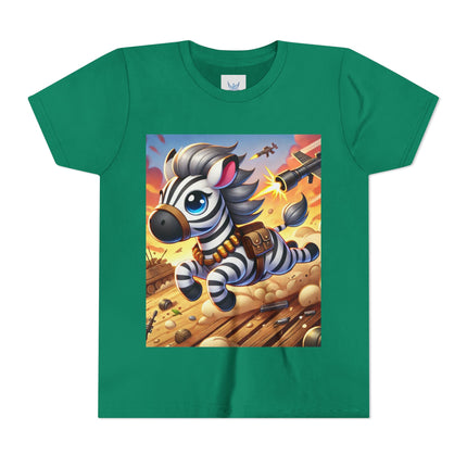 Zebra on the Run Youth Short Sleeve Tee