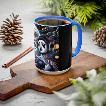 Geisha’s Black Ink Tears Colorful Mugs (11oz, 15oz)