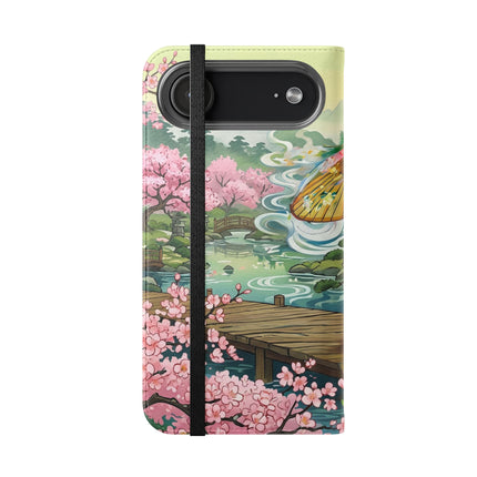 🌸🐱 Kimono Kitties Flip Case – Whimsical Elegance & Storybook Charm