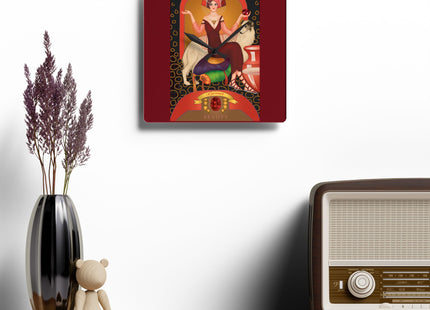 January & Garnet Zodiac Acrylic Wall Clock