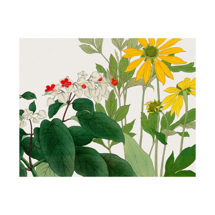 Clerodendrum & Rudbeckia by Tanigami Kônan Premium Matte Horizontal Posters