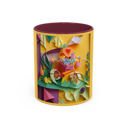 Origami Bicycle Colorful Mugs (11oz, 15oz)