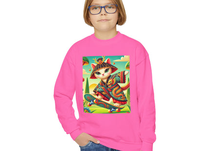 Dragon Dance on Wheels Youth Crewneck Sweatshirt