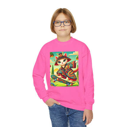 Dragon Dance on Wheels Youth Crewneck Sweatshirt – Energy, Style & Fearless Creativity