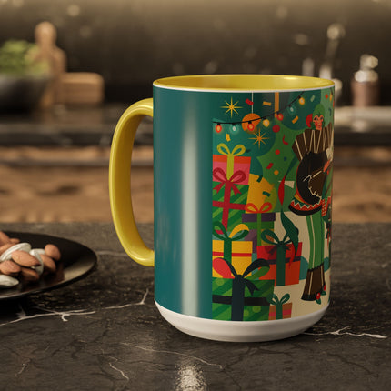 🎄✨ The Lady Of The Christmas Ornament Colorful Mug – Art Deco Holiday Fantasy